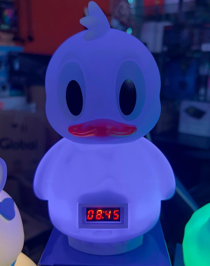 Lampara De Noche Con Reloj y Parlante Patito CH-M78